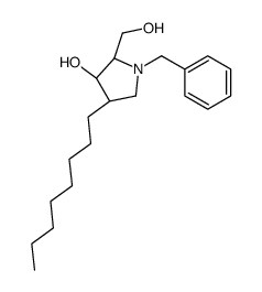 (2S,3R,4S)-1-benzyl-2-(hydroxymethyl)-4-octylpyrrolidin-3-ol结构式