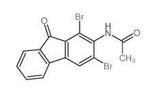 Acetamide,N-(1,3-dibromo-9-oxo-9H-fluoren-2-yl)- structure