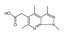 1H-Pyrazolo[3,4-b]pyridine-5-acetic acid, 1,3,4,6-tetramethyl结构式