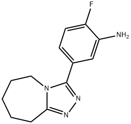 2-Fluoro-5-{5H,6H,7H,8H,9H-[1,2,4]triazolo[4,3-a]azepin-3-yl}aniline picture