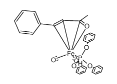 (benzylideneacetone)dicarbonyl(triphenyl phosphite)iron(0)结构式