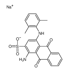 sodium 1-amino-4-(2,6-dimethylanilino)-9,10-dihydro-9,10-dioxoanthracene-2-sulphonate structure