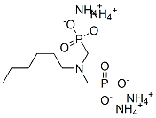 [(hexylimino)bis(methylene)]bisphosphonic acid, ammonium salt结构式