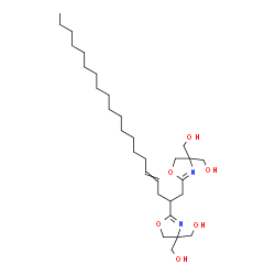 2,2'-[1-(2-octadecenyl)ethane-1,2-diyl]bis-2-oxazoline-4,4-dimethanol结构式