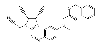 benzyl N-[4-[[4,5-dicyano-1-(cyanomethyl)-1H-imidazol-2-yl]azo]phenyl]-N-methylglycinate Structure