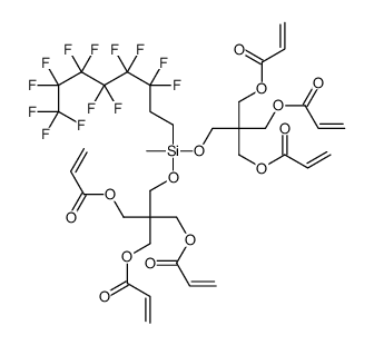 [2-[[methyl-[3-prop-2-enoyloxy-2,2-bis(prop-2-enoyloxymethyl)propoxy]-(3,3,4,4,5,5,6,6,7,7,8,8,8-tridecafluorooctyl)silyl]oxymethyl]-3-prop-2-enoyloxy-2-(prop-2-enoyloxymethyl)propyl] prop-2-enoate结构式