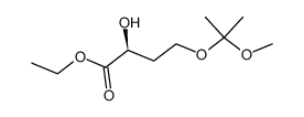 ethyl (S)-2-hydroxy-4-(1',1'-dimethyl-1'-methoxy)methoxybutanoate结构式