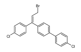 (E)-4-[3-bromo-1-(4-chlorophenyl)-1-propenyl]-4'-chloro-1,1'-biphenyl Structure