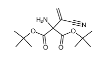 tert-butyl 3-cyano-2-amino-2-((tert-butyloxy)carbonyl)but-3-enoate Structure