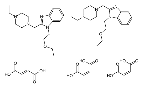 (E)-but-2-enedioic acid,1-(2-ethoxyethyl)-2-[(4-ethylpiperazin-1-yl)methyl]benzimidazole结构式