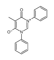 3,6-Dihydro-5-methyl-6-oxo-1,3-diphenyl-1-pyrimidinium-4-olat结构式