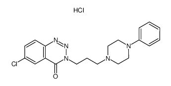 6-Chloro-3-[3-(4-phenyl-piperazin-1-yl)-propyl]-3H-benzo[d][1,2,3]triazin-4-one; hydrochloride Structure