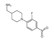 1-(2-fluoro-4-nitrophenyl)piperidine-4-ylmethylamine结构式