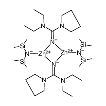 [Zn(μ-NC(N(Et)2)(NC4H8))(N(SiMe3)2)]2结构式