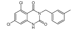 5,7-dichloro-3-(3-methyl-benzyl)-1H-quinazoline-2,4-dione Structure