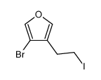 3-Brom-4-(2-iodethyl)furan结构式