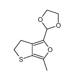 4-(1,3-Dioxolan-2-yl)-2,3-dihydro-6-methylthieno<2,3-c>furan结构式