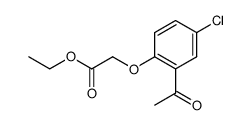 (2-acetyl-4-chlorophenoxy)acetic acid ethyl ester Structure