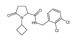 1-cyclobutyl-N-[(2,3-dichlorophenyl)methyl]-5-oxoprolinamide Structure