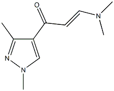 (2E)-3-(二甲基氨基)-1-(1,3-二甲基-1H-吡唑-4-基)丙-2-烯-1-酮结构式