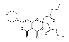 (7-morpholin-4-yl-4,5-dioxo-4H,5H-pyrano[4,3-d][1,3]dioxine-2,2-diyl)-bis-acetic acid diethyl ester结构式