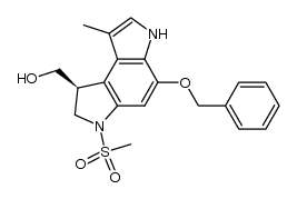 (S)-(5-(benzyloxy)-8-methyl-3-(methylsulfonyl)-1,2,3,6-tetrahydropyrrolo[3,2-e]indol-1-yl)methanol Structure