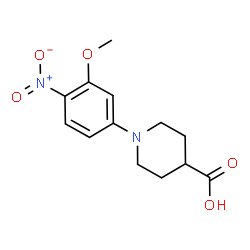 1-(3-Methoxy-4-nitrophenyl)-4-piperidinecarboxylic acid Structure