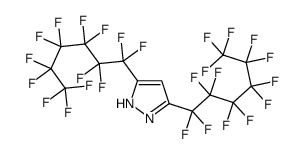 3,5-BIS(PERFLUOROHEXYL)PYRAZOLE结构式