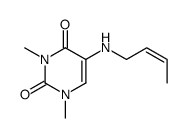 5-(but-2-enylamino)-1,3-dimethylpyrimidine-2,4-dione Structure