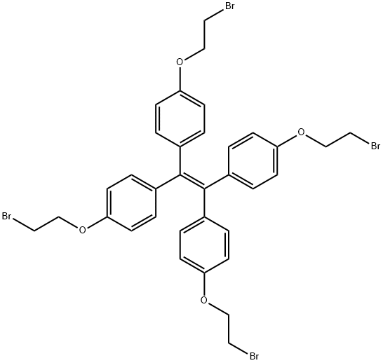 四[4-(溴乙氧基)苯基]乙烯结构式