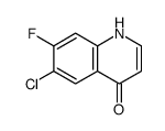 6-chloro-7-fluoro-1H-quinolin-4-one结构式
