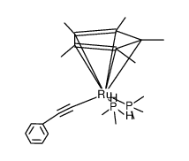 (η5-C5Me5)(PMe3)2Ru(CCPh) Structure