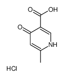 6-Methyl-4-oxo-1,4-dihydropyridine-3-carboxylic acid hydrochloride structure