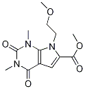 甲基 7-(2-甲氧基乙基)-1,3-二甲基-2,4-二羰基-2,3,4,7-四氢-1H-吡咯并[2,3-d]嘧啶-6-羧酸酯结构式