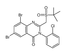 6,8-dibromo-2-(tert-butylsulfonylmethyl)-3-(2-chlorophenyl)quinazolin-4-one结构式