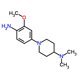 1-[4-氨基-3-(甲基氧基)苯基]-N,N-二甲基-4-哌啶胺结构式