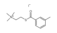 m-methylbenzoylthiocholine iodide Structure
