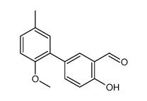 2-hydroxy-5-(2-methoxy-5-methylphenyl)benzaldehyde Structure