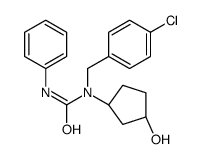 1-[(4-chlorophenyl)methyl]-1-[(1R,3S)-3-hydroxycyclopentyl]-3-phenylurea结构式