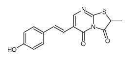 6-[(E)-2-(4-Hydroxy-phenyl)-vinyl]-2-methyl-thiazolo[3,2-a]pyrimidine-3,5-dione结构式