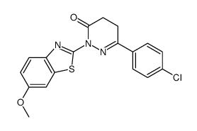 6-(4-chlorophenyl)-2-(6-methoxy-1,3-benzothiazol-2-yl)-4,5-dihydropyridazin-3-one结构式