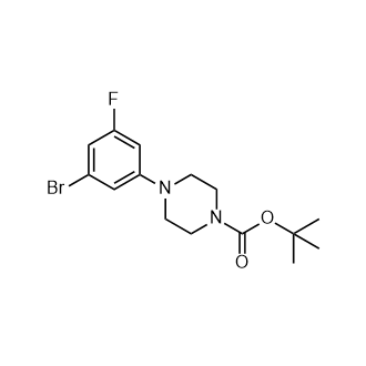 tert-Butyl 4-(3-bromo-5-fluorophenyl)piperazine-1-carboxylate Structure