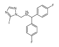 bis(4-fluorophenyl)methyl-[(5-iodo-1,2,4-triazol-1-yl)methyl]silane Structure