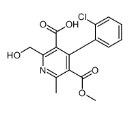 4-(2-chlorophenyl)-2-(hydroxymethyl)-5-methoxycarbonyl-6-methylpyridine-3-carboxylic acid结构式