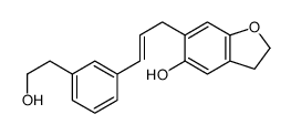 6-[3-[3-(2-hydroxyethyl)phenyl]prop-2-enyl]-2,3-dihydro-1-benzofuran-5-ol Structure