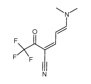 5-(dimethylamino)-2-(2,2,2-trifluoroacetyl)penta-2,4-dienenitrile Structure