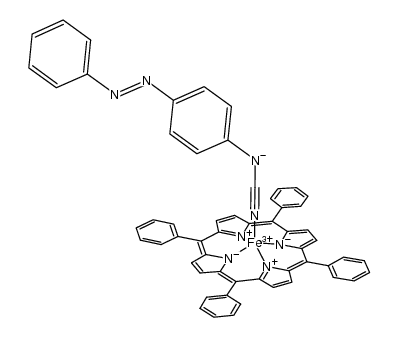 (4-azo-(phenylcyanamido)benzene)(tetraphenylporphyrinato)iron(III)结构式