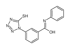 N-phenyl-3-(5-sulfanylidene-2H-tetrazol-1-yl)benzamide结构式