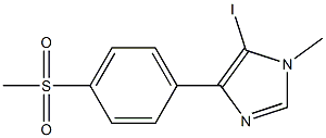 5-Iodo-4-(4-methanesulfonyl-phenyl)-1-methyl-1H-imidazole结构式