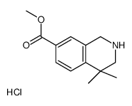Methyl 4,4-dimethyl-1,2,3,4-tetrahydroisoquinoline-7-carboxylate hydrochloride Structure